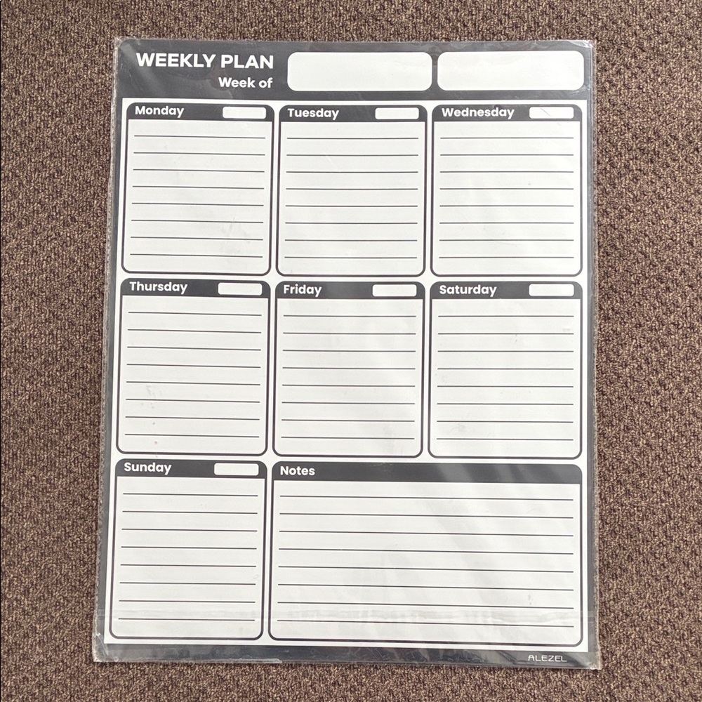Brand New 17" x 13" Magnetic Dry Erase Weekly Planner for Fridge or Wall